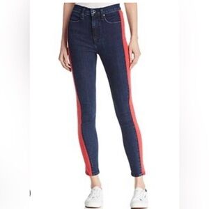 rag & bone Women's Blue and Red Skinny Jeans